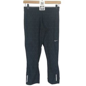 Nike Dark Black Patterned Leggings Womens// M